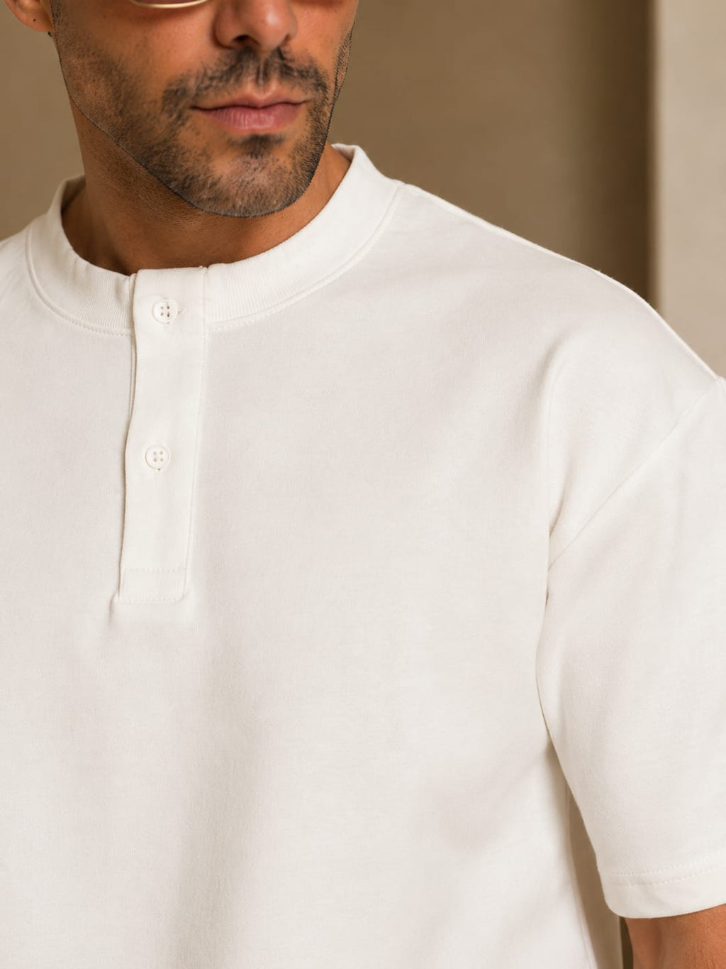 HYM DESIGN oversized henley t-shirt