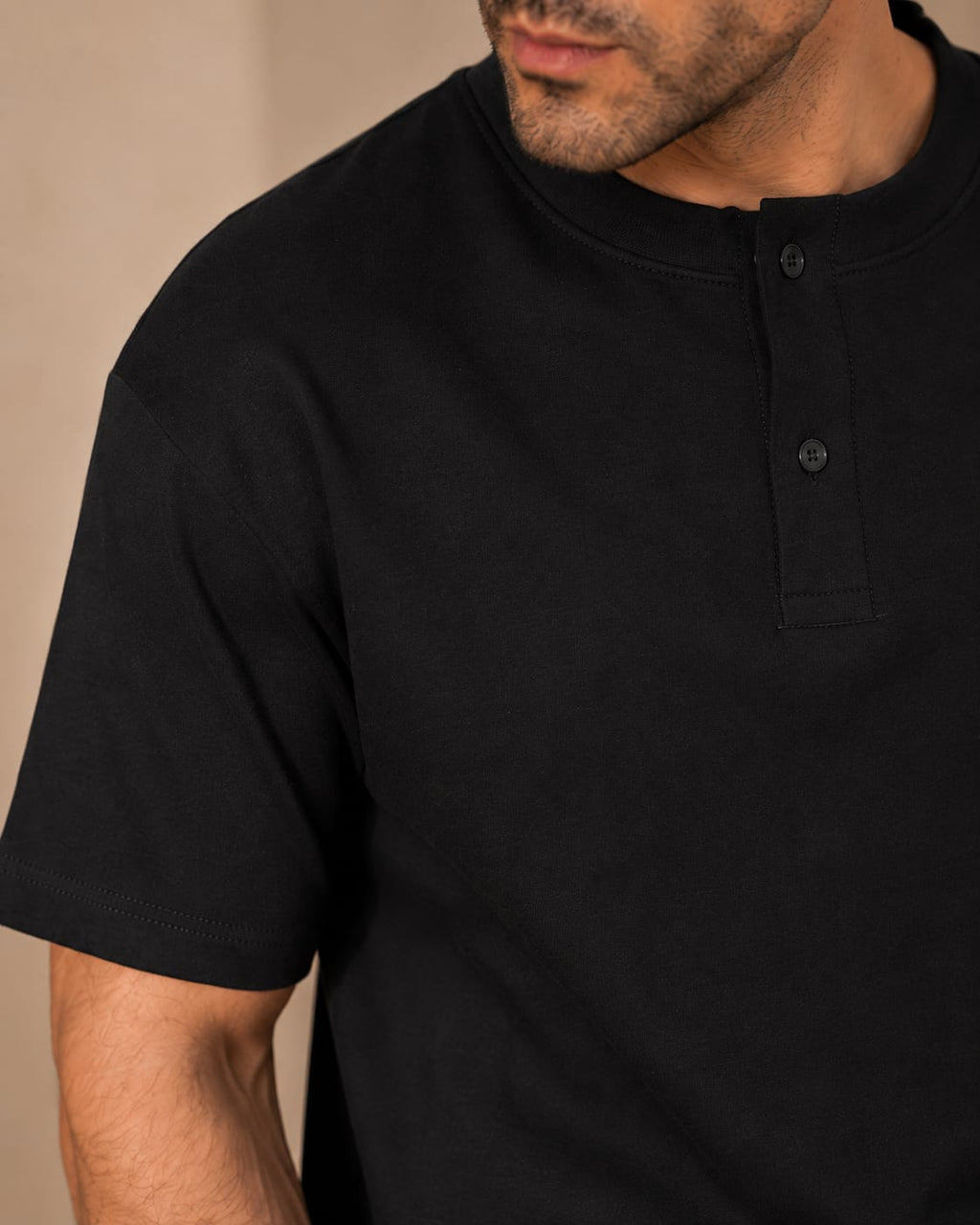 HYM DESIGN oversized henley t-shirt