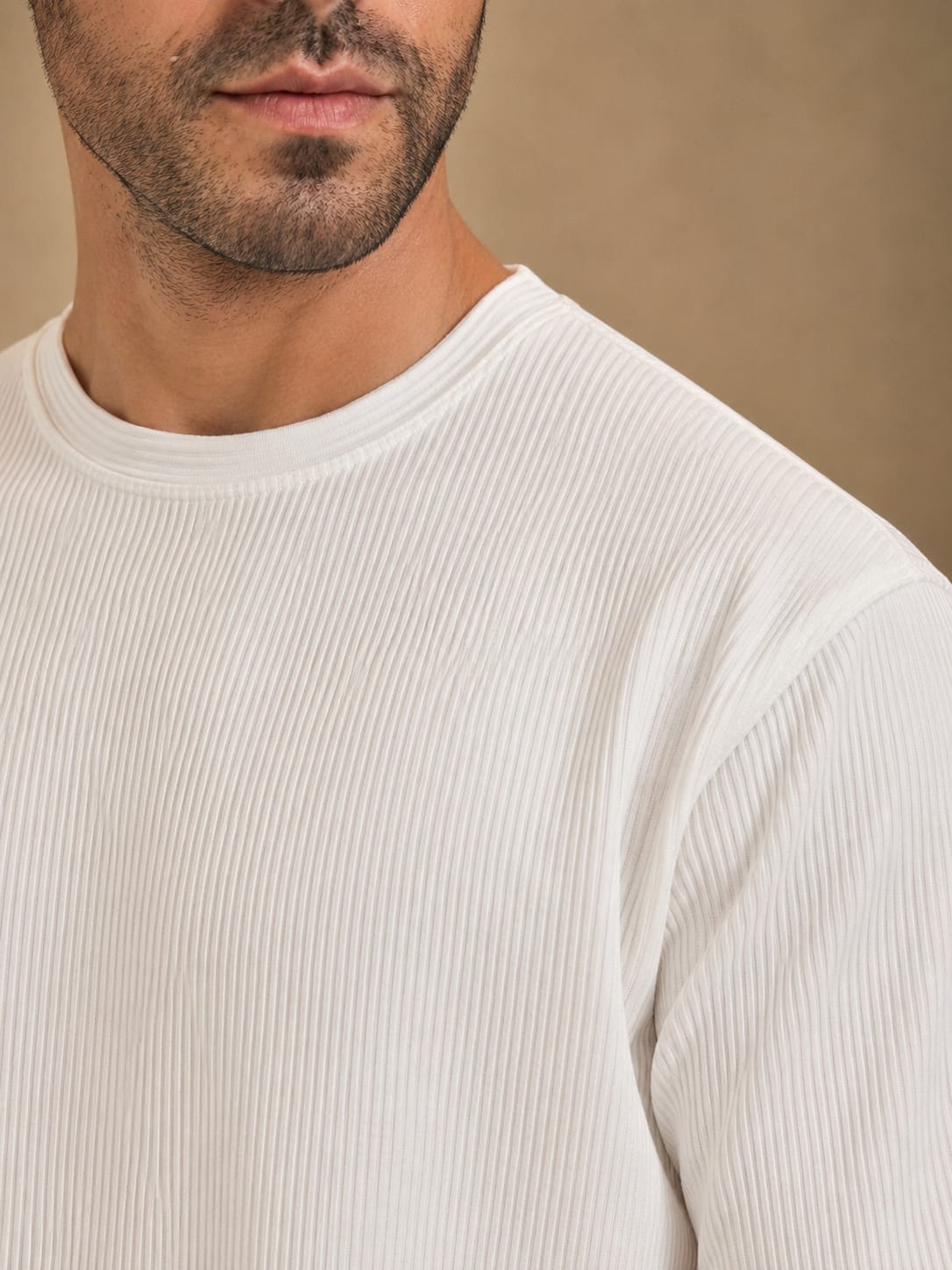 HYM DESIGN Crew Neck Textured t-shirt